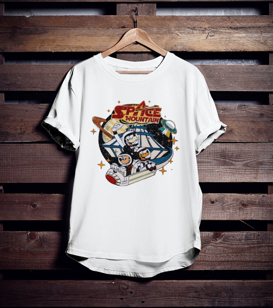 Space Mountain Magic Kingdom Mouse And Friends Retro Galactic Adventure T-Shirt