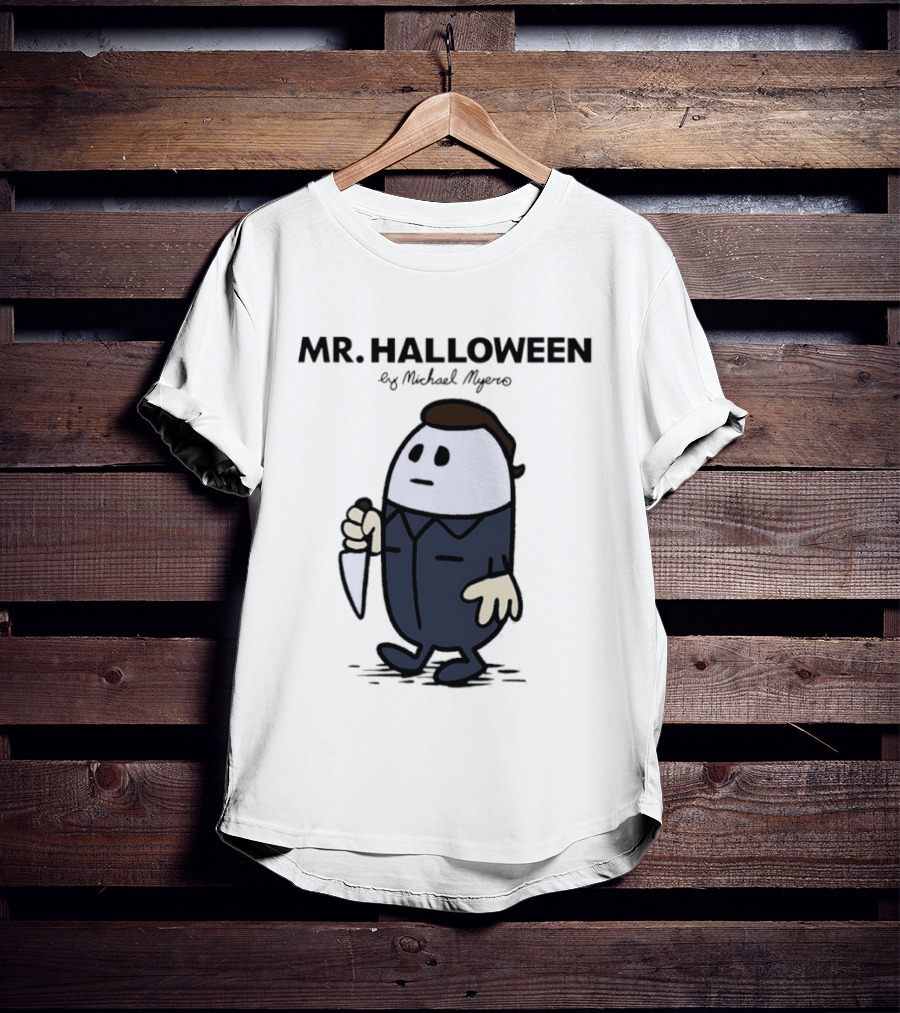 Mr Halloween By Michael Myers Knife T-Shirt
