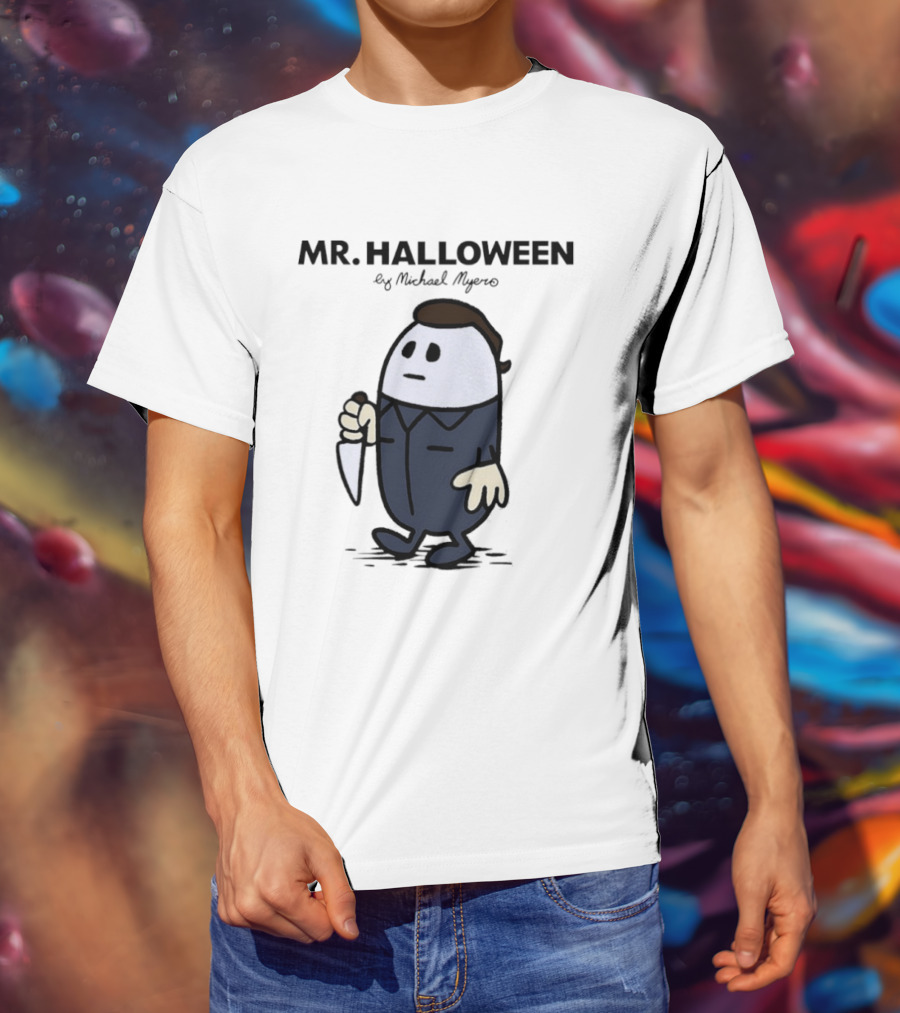 Mr Halloween By Michael Myers Knife T-Shirt