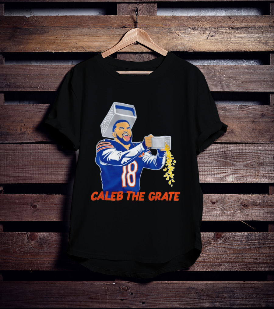 Caleb Williams Cheese Grater Caleb The Grate Chicago Football 18 T-Shirt