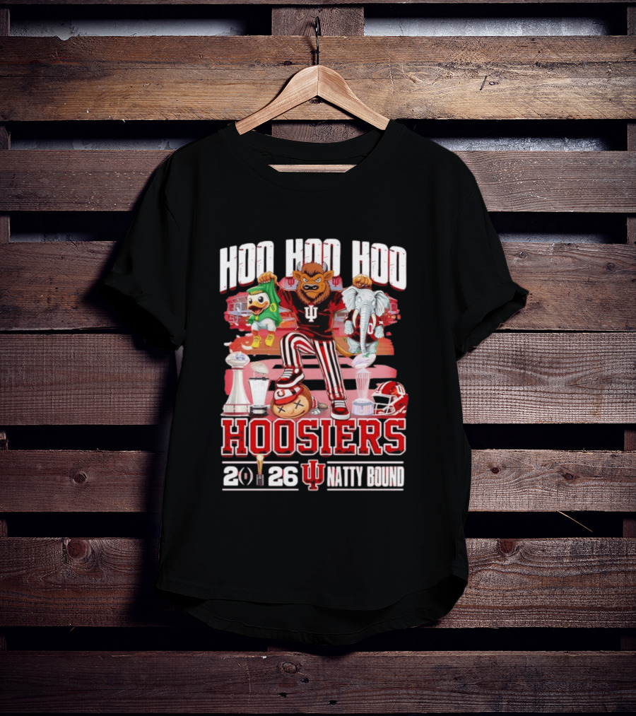 Hoo Hoo Hoo Hoosiers Indiana 2026 Natty Bound Trophy Celebration T-Shirt