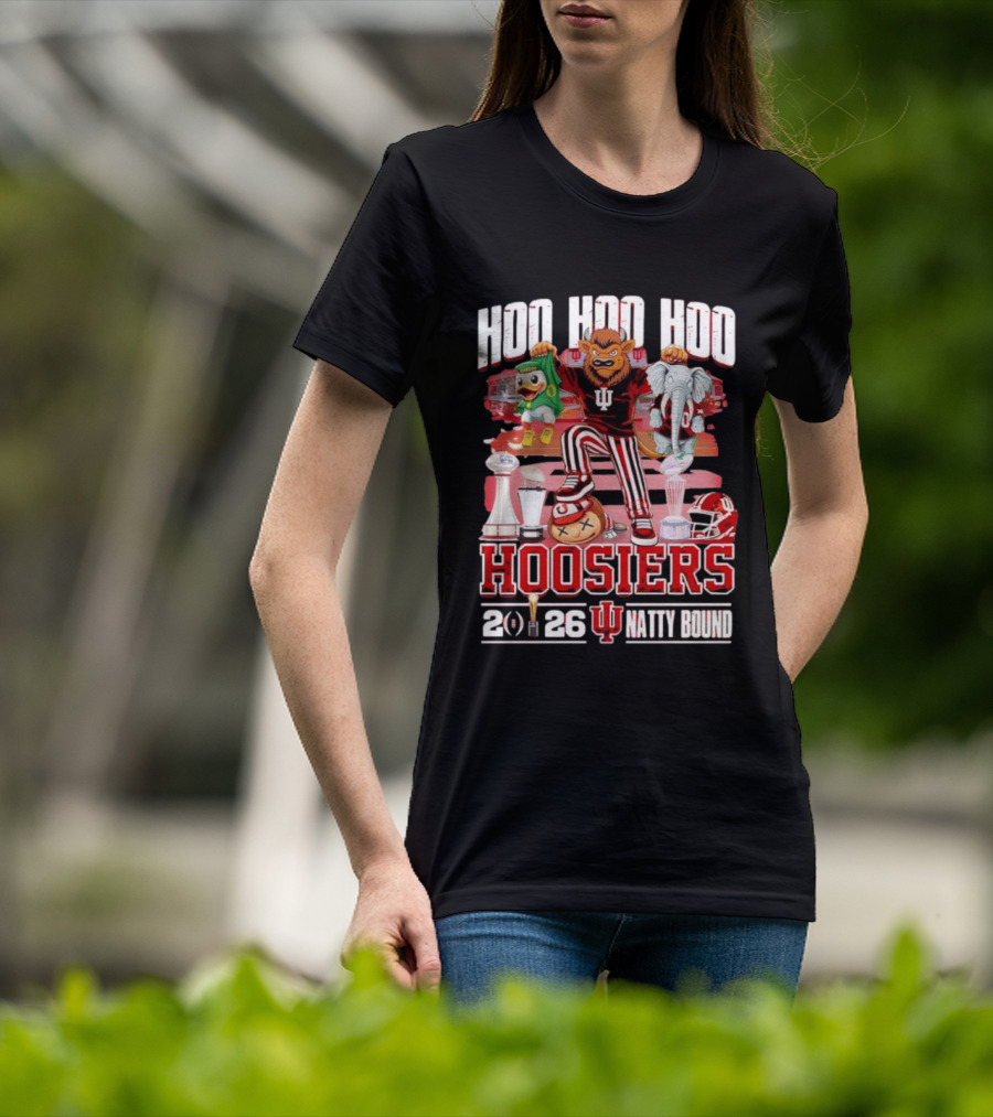 Hoo Hoo Hoo Hoosiers Indiana 2026 Natty Bound Trophy Celebration T-Shirt