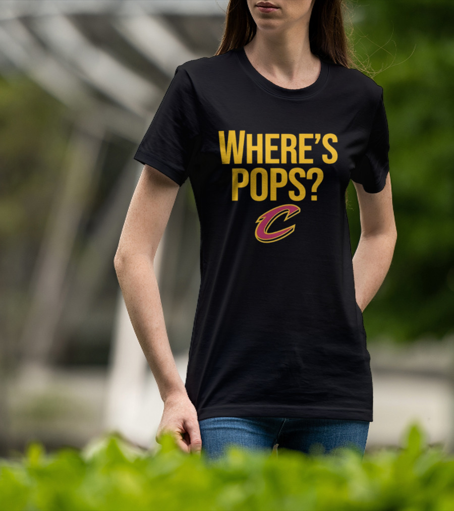 Cleveland Cavaliers Where's Pops Basketball C T-Shirt