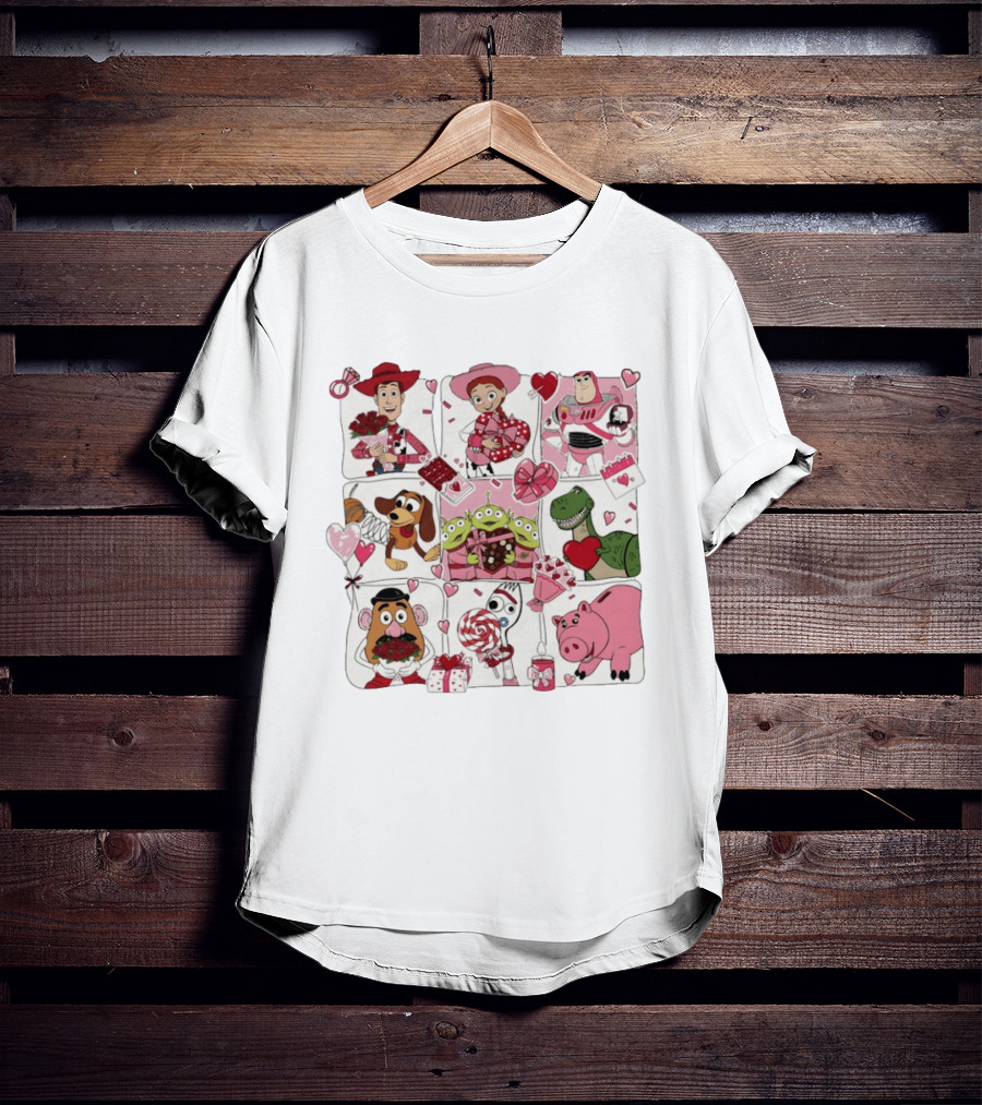 Cartoon Movie Pink Heart Valentine Coquette Valentine’s Day T-Shirt