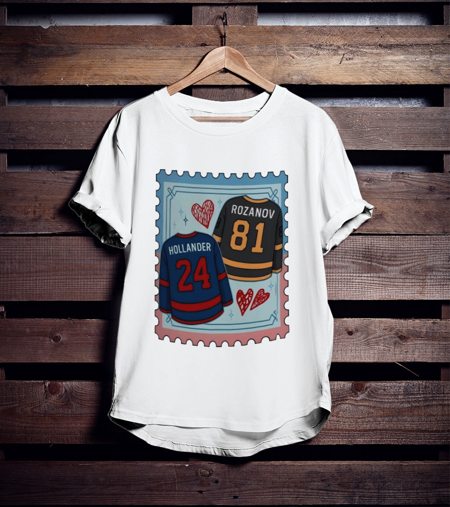 Hollander Rozanov 24 81 Hockey Romance Stamp T-Shirt