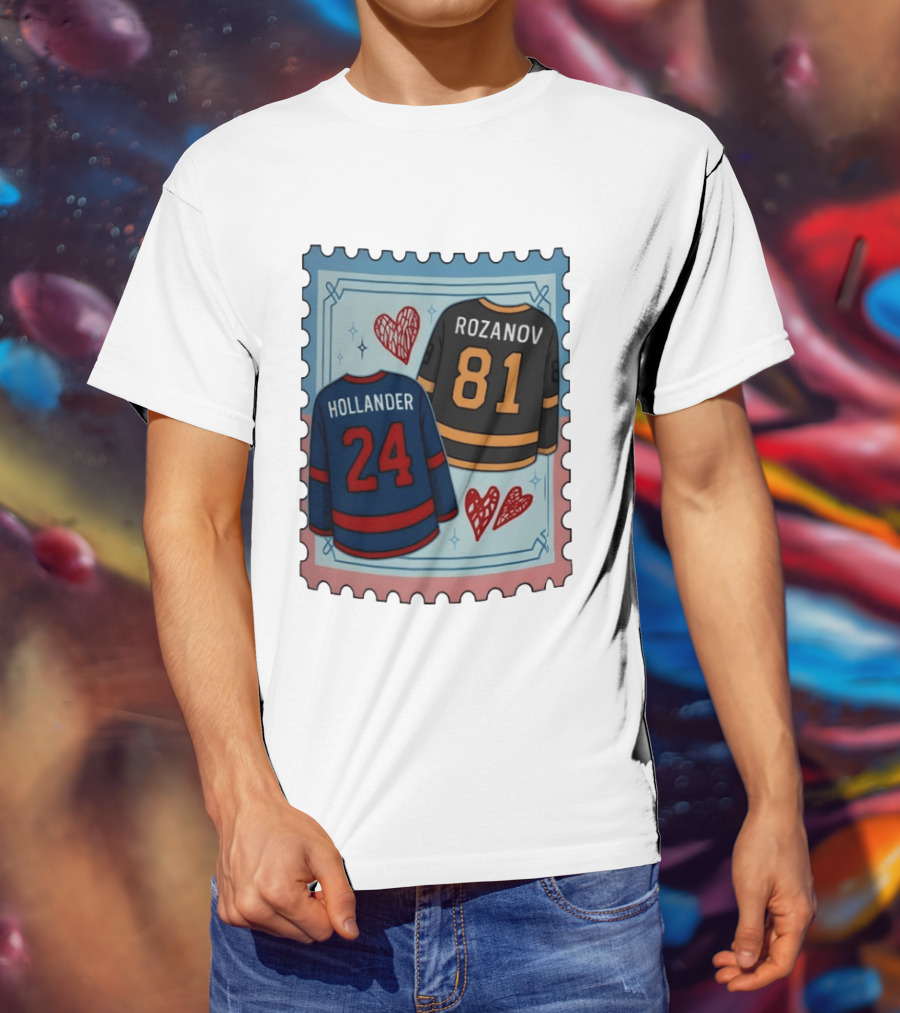 Hollander Rozanov 24 81 Hockey Romance Stamp T-Shirt
