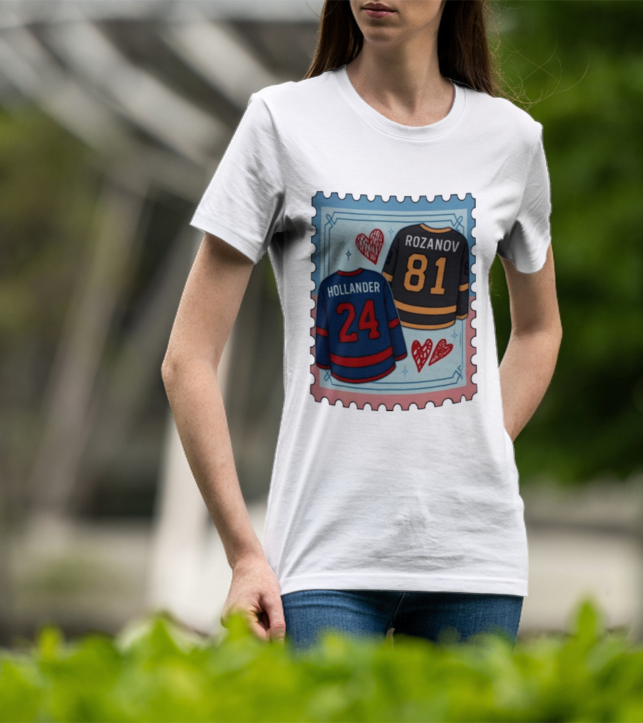 Hollander Rozanov 24 81 Hockey Romance Stamp T-Shirt