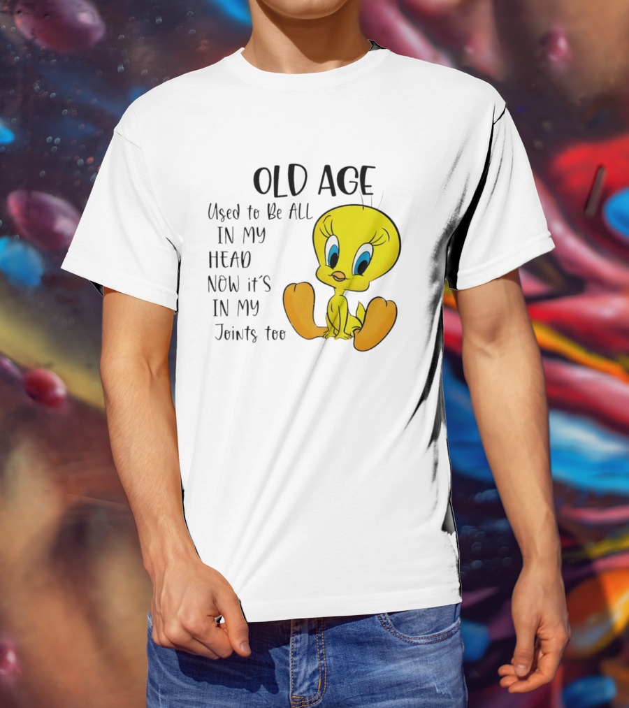 Old Age Tweety Used To Be All In My Head Now It's In My Joints Too T-Shirt