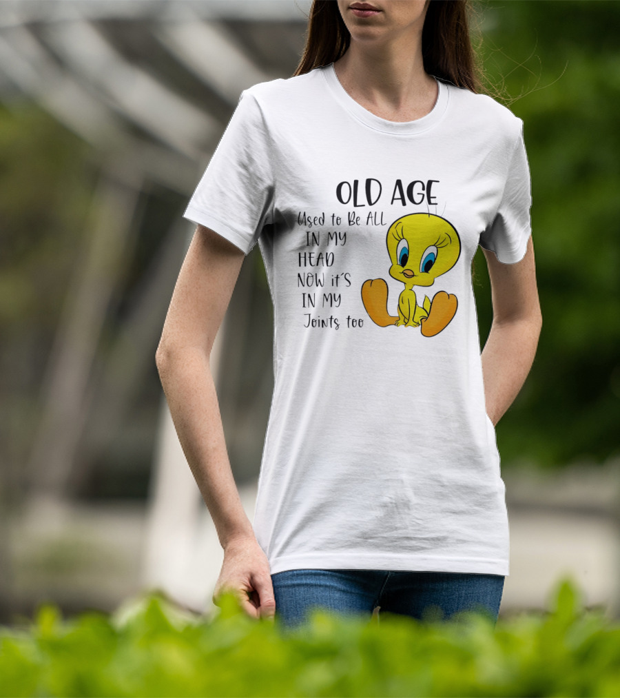 Old Age Tweety Used To Be All In My Head Now It's In My Joints Too T-Shirt