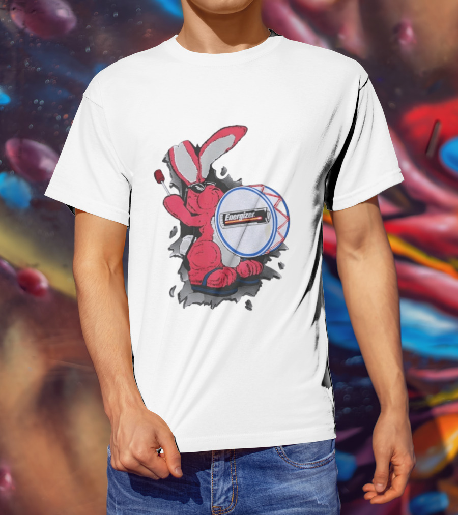 Energizer Bunny Vintage 90s Battery Drumming T-Shirt