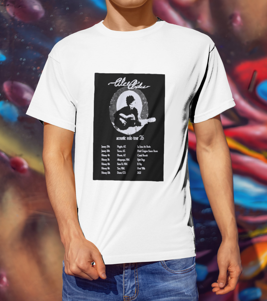 Alec André Acoustic Solo Tour 2026 Concert Dates And Locations T-Shirt