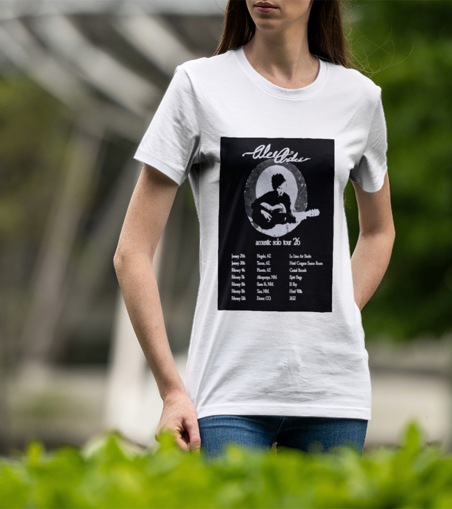 Alec André Acoustic Solo Tour 2026 Concert Dates And Locations T-Shirt