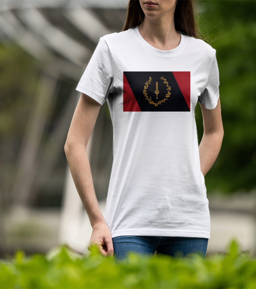 Black American Heritage Flag Laurel Wreath And Torch T-Shirt