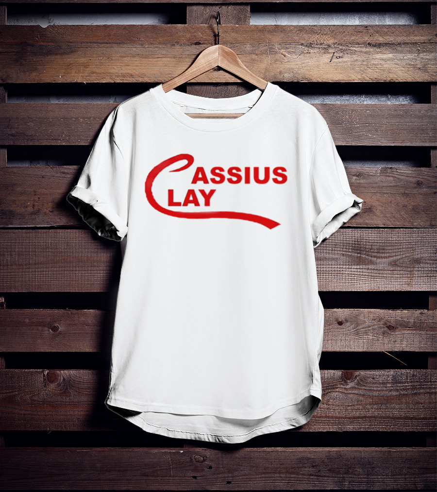 Cassius Clay Muhammad Ali Red Text Stylish Nostalgic T-Shirt