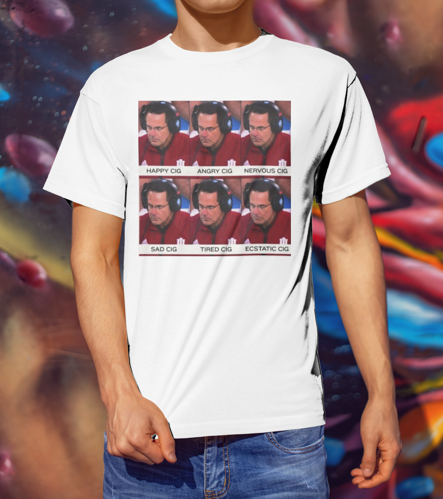 Coach Cignetti Happy Angry Nervous Sad Tired Ecstatic Meme T-Shirt