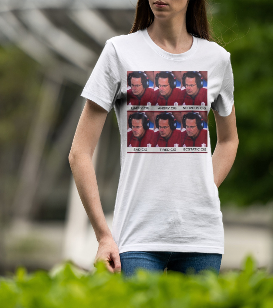 Coach Cignetti Happy Angry Nervous Sad Tired Ecstatic Meme T-Shirt