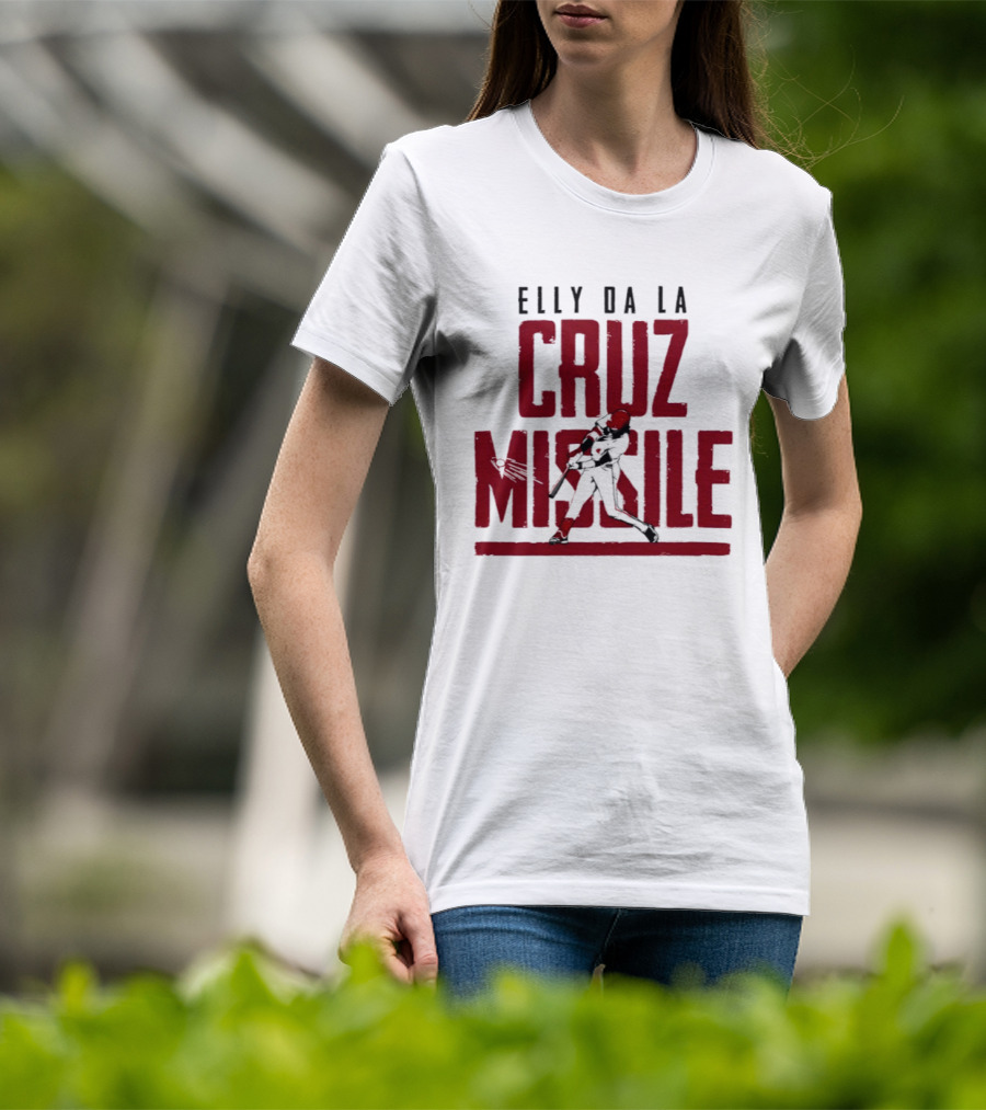 Elly De La Cruz Missile Cincinnati Reds MLB T-Shirt