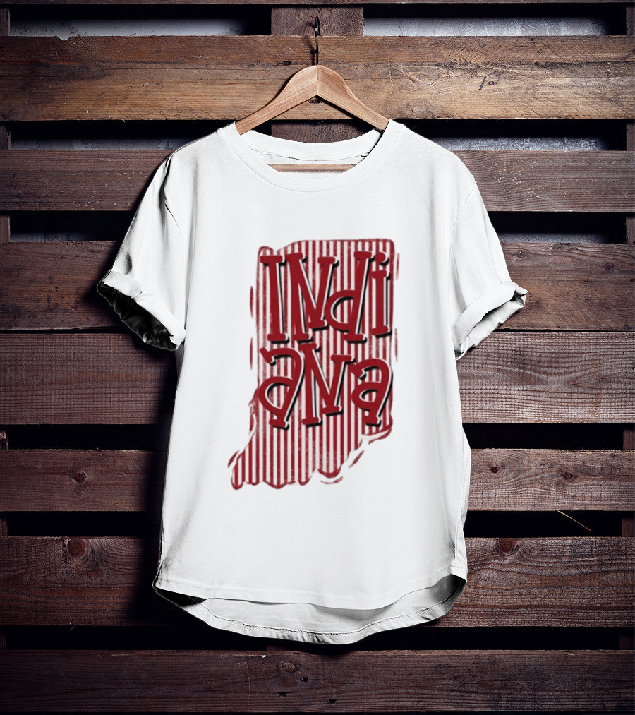 Indiana Stripe Hoosiers Football Indiana T-Shirt