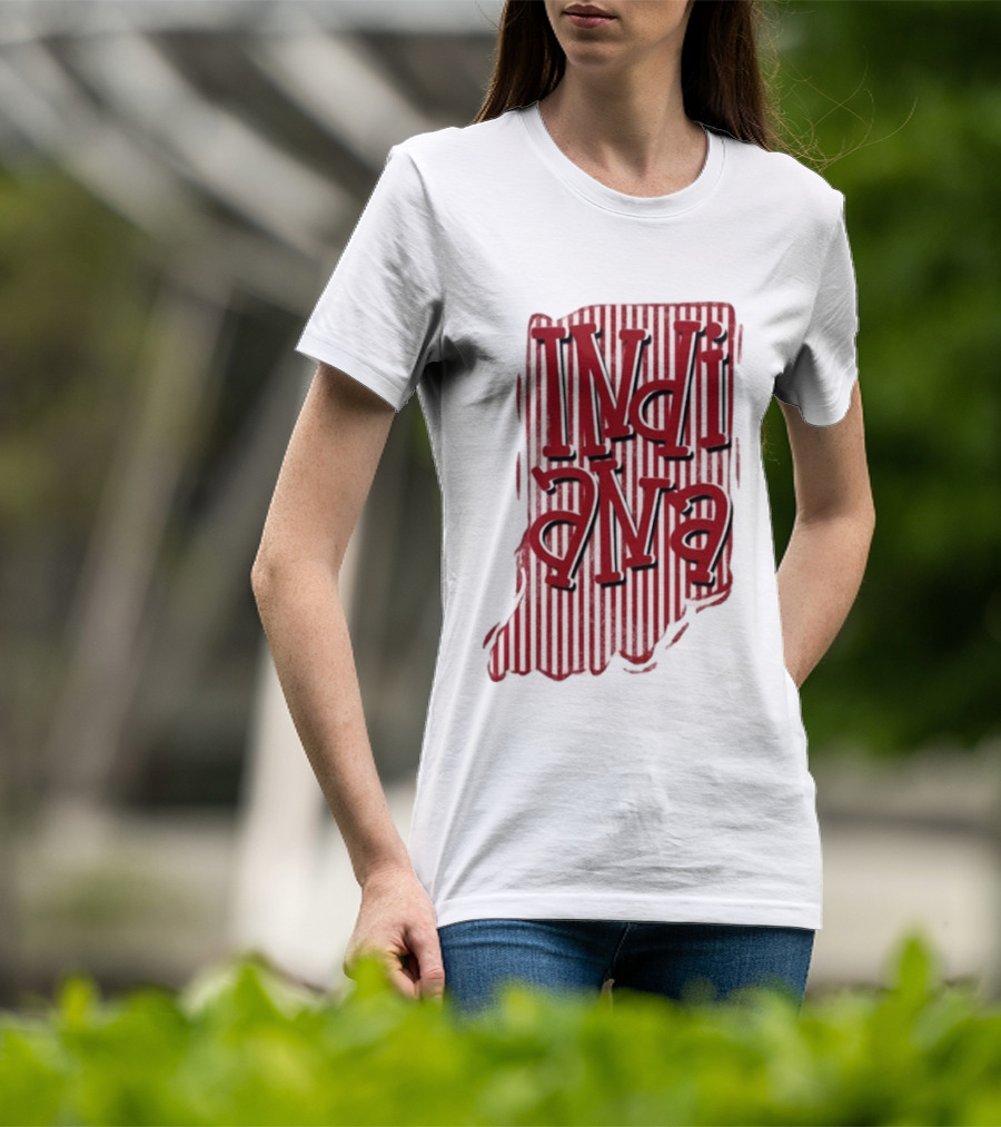 Indiana Stripe Hoosiers Football Indiana T-Shirt