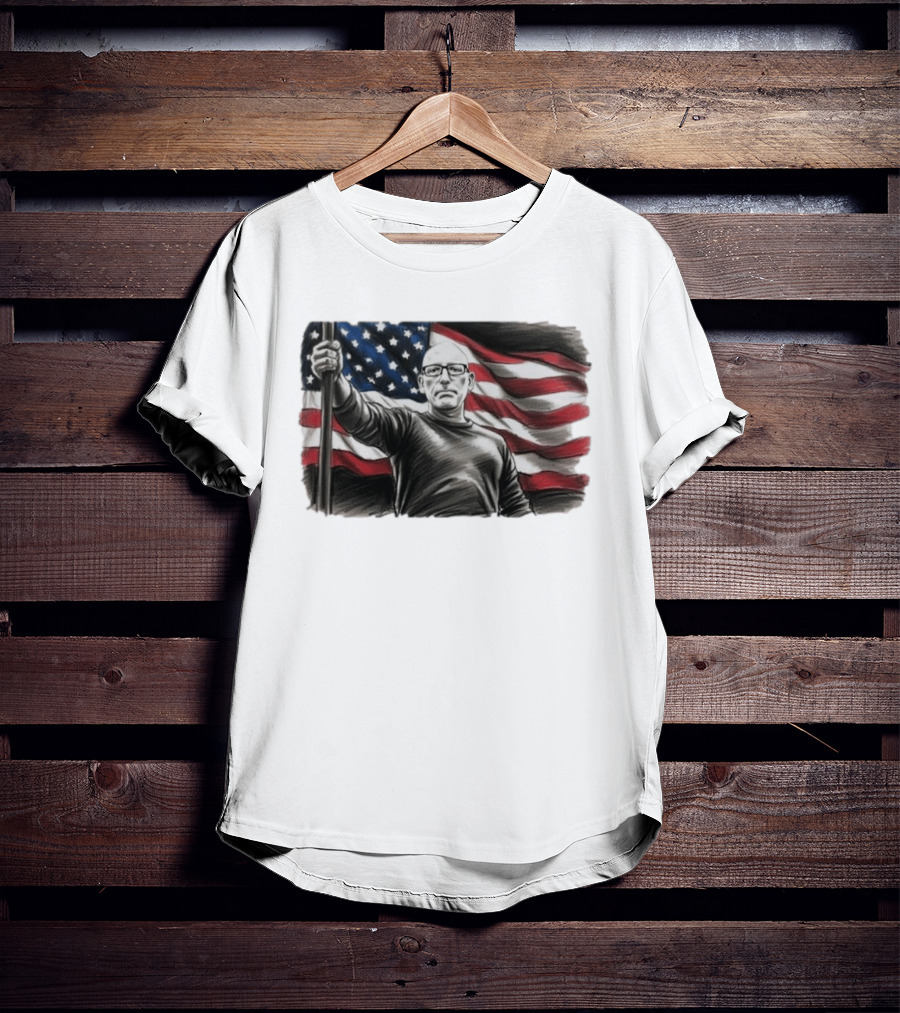Scott Adams Holding American Flag Patriotic T-Shirt