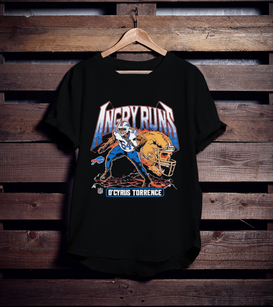 Angry Runs O'Cyrus Torrence Buffalo Bills NFL Power Charge T-Shirt