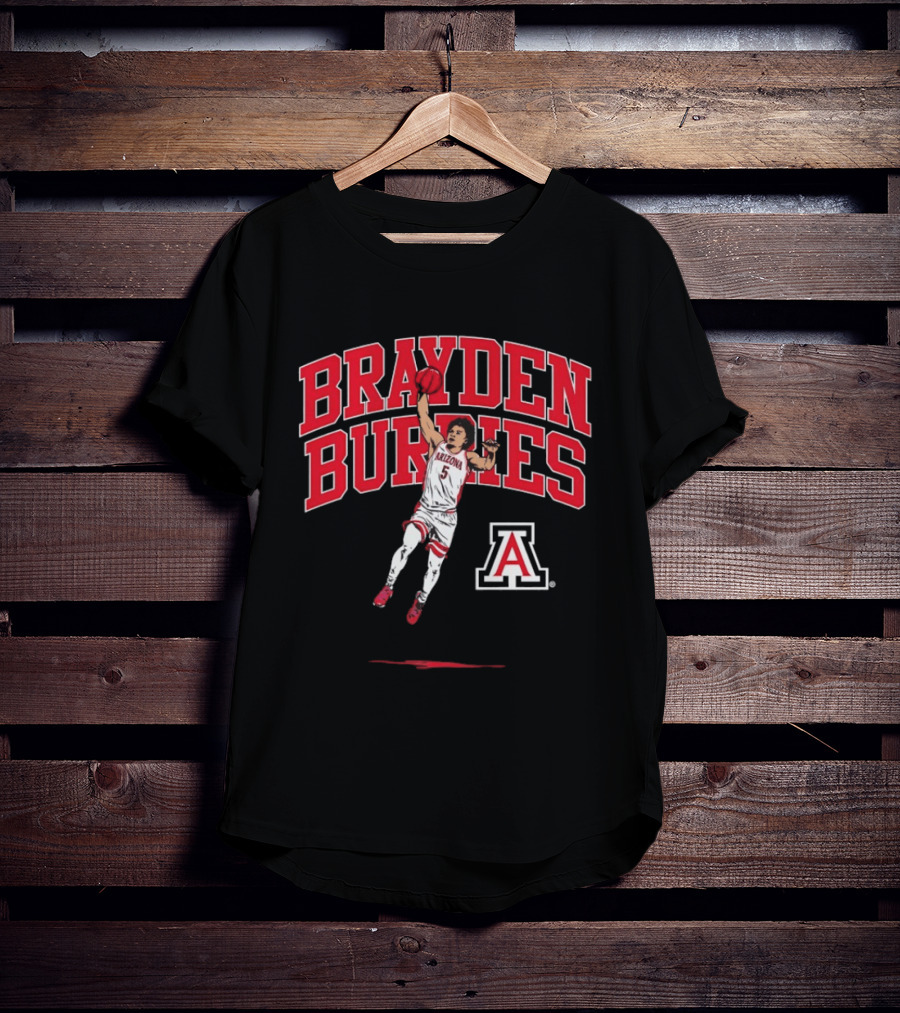Arizona Basketball Brayden Burries Athlete Number 5 T-Shirt