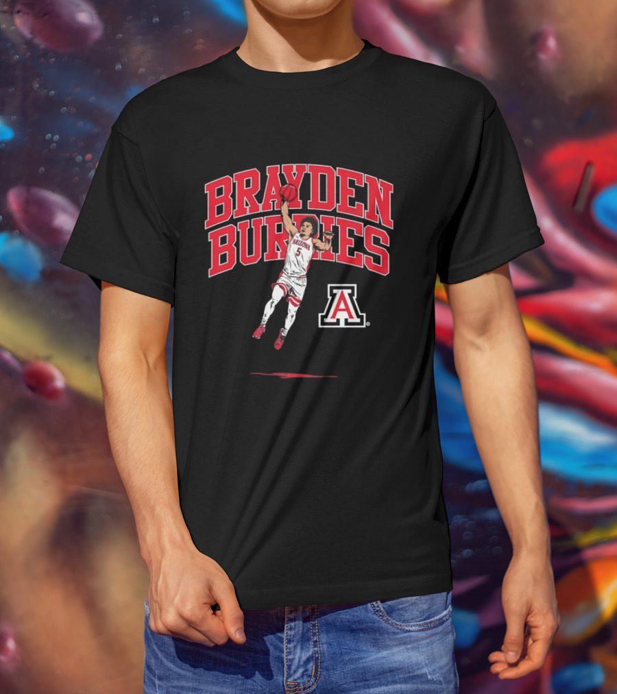 Arizona Basketball Brayden Burries Athlete Number 5 T-Shirt