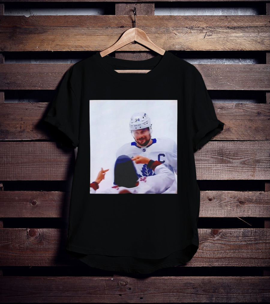 Auston Matthews Smirk Number 34 Maple Leafs Captain Ice Hockey Moment T-Shirt