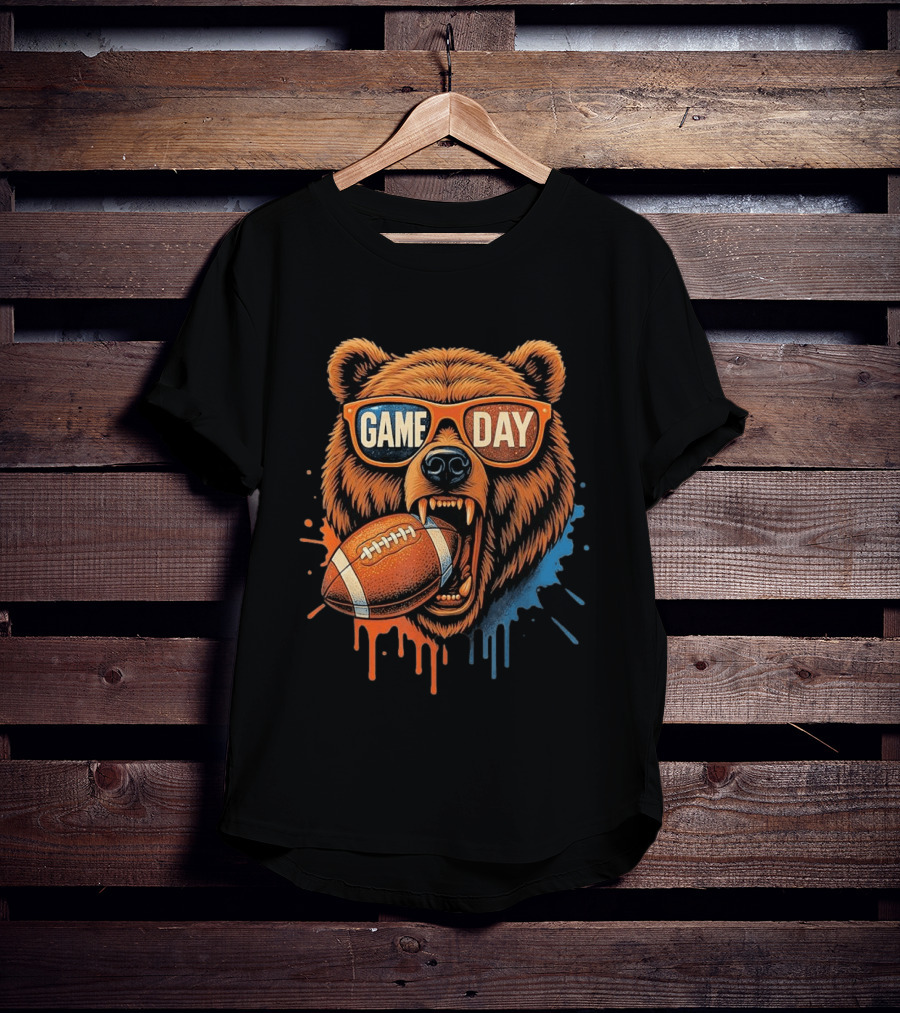 Bear Game Day Football Sunglasses Roaring Bear T-Shirt
