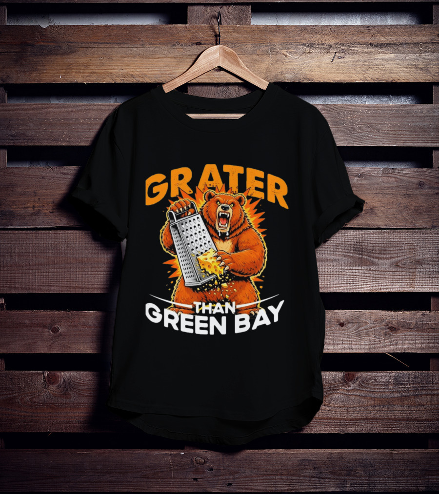 Grater Than Green Bay Bear Cheese Comedy T-Shirt