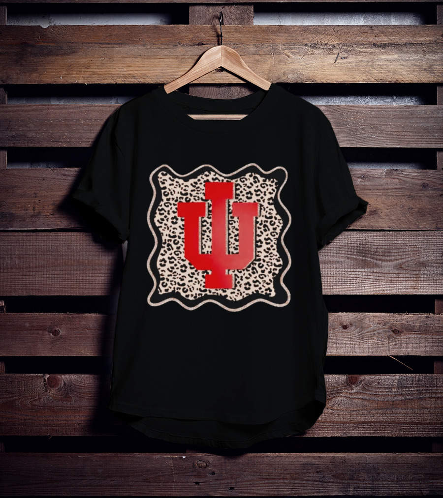 Hoosier Luxe Leopard IU Game Day Glam Indiana T-Shirt