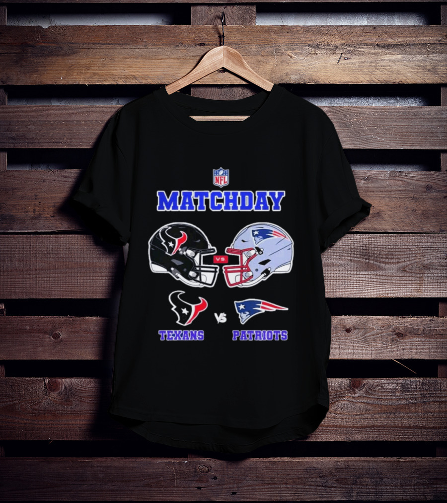 NFL Matchday Houston Texans Vs New England Patriots January 18 Gillette Stadium Rivalry Edition T-Shirt