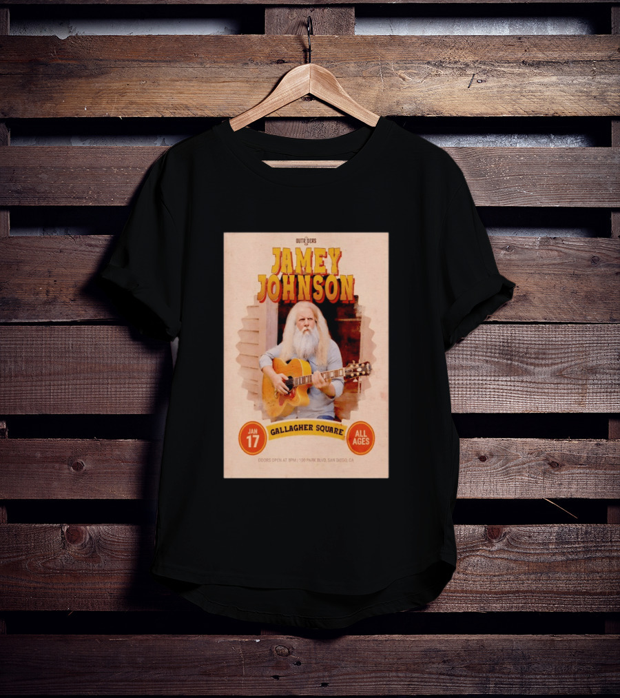 Jamey Johnson Live San Diego Gallagher Square January 17 All Ages Event 2026 T-Shirt