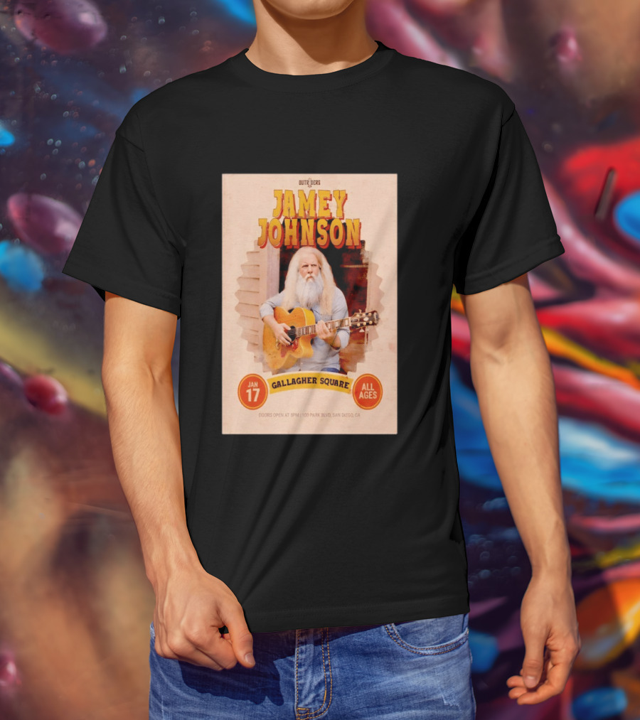 Jamey Johnson Live San Diego Gallagher Square January 17 All Ages Event 2026 T-Shirt