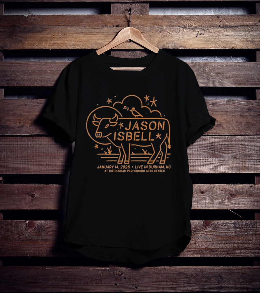 Jason Isbell Live Durham Jan 14 2026 DPAC Concert T-Shirt