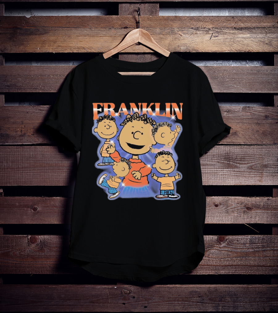 Peanuts Franklin Cartoon Character Classic Nostalgic Illustrations T-Shirt