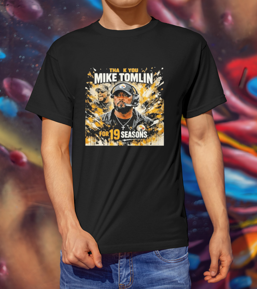 Pittsburgh Steelers Thank You Mike Tomlin For 19 Seasons T-Shirt