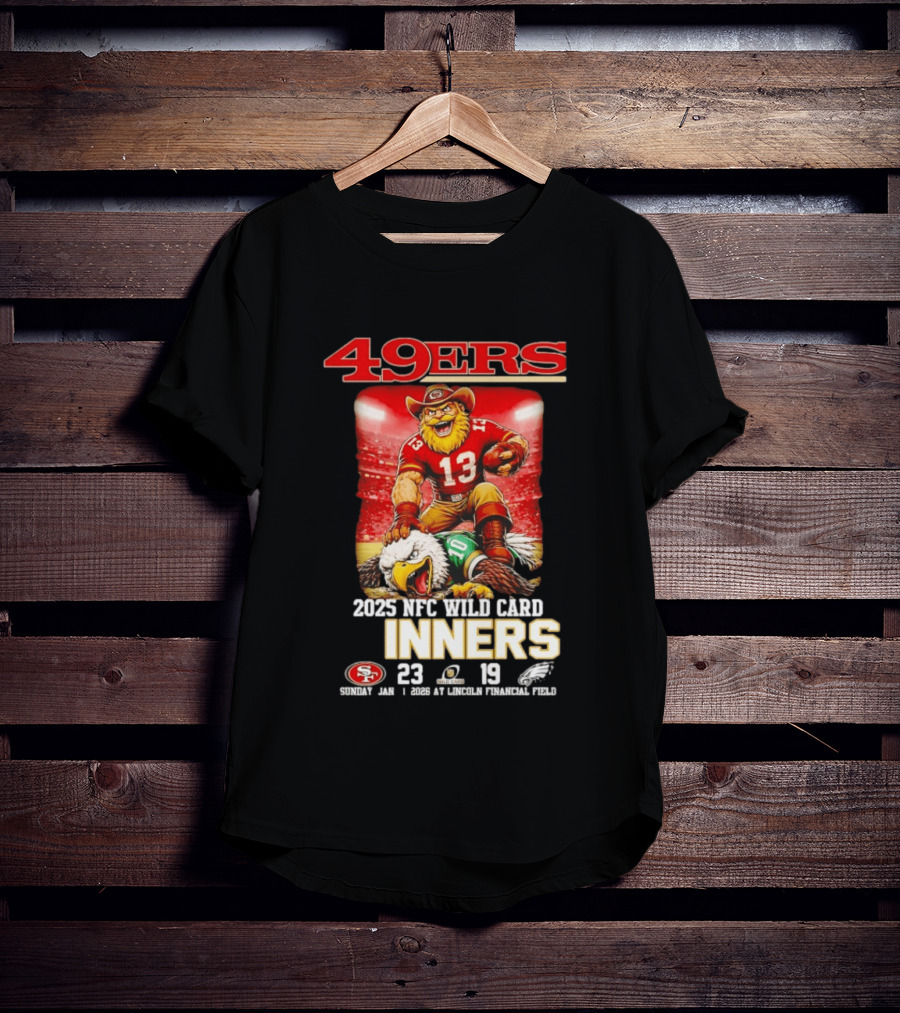 49ers 2023 NFC Wild Card Winners Lincoln Financial Field Victory Over Eagles T-Shirt