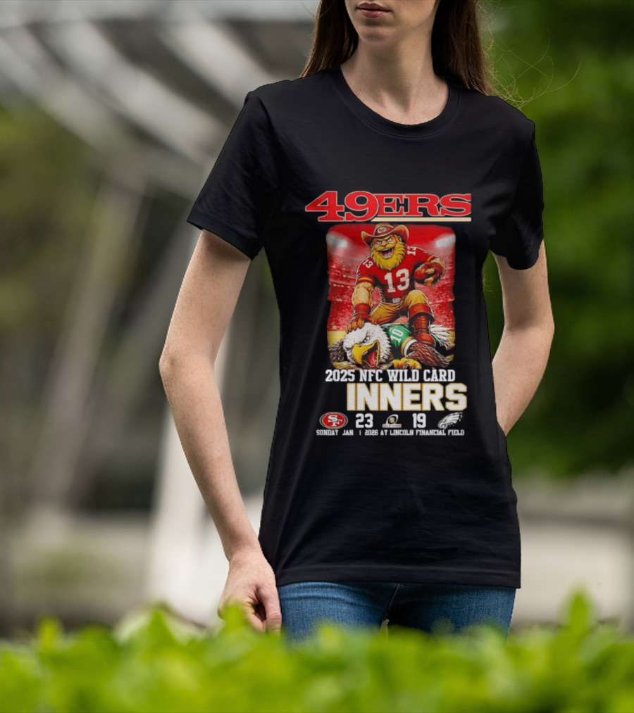 49ers 2023 NFC Wild Card Winners Lincoln Financial Field Victory Over Eagles T-Shirt