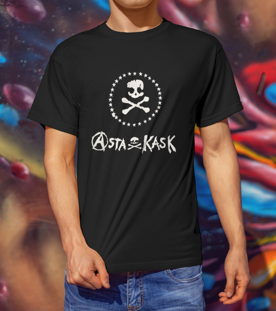 Asta Kask Skull And Crossbones With Stars T-Shirt