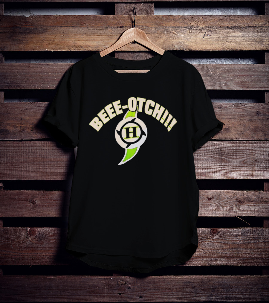 Beee Otch Hurricane Helms Symbol H Spinner T-Shirt