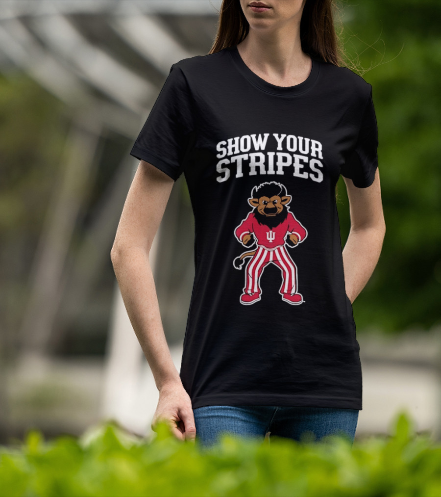 Indiana Hoosiers Show Your Stripes Bison T-Shirt