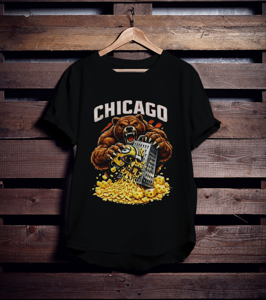 Chicago Bears Football Cheese Grater Green Bay Packers Football Rivalry 2025 T-Shirt