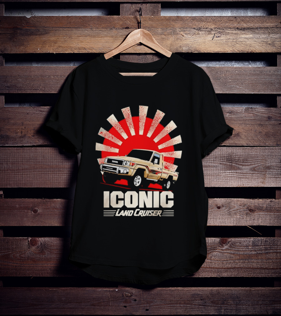 Iconic Toyota Land Cruiser Vintage Sunburst T-Shirt
