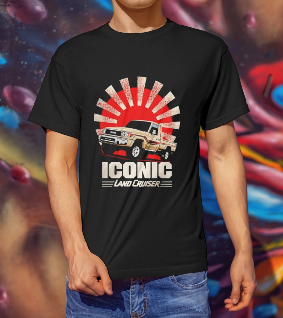 Iconic Toyota Land Cruiser Vintage Sunburst T-Shirt