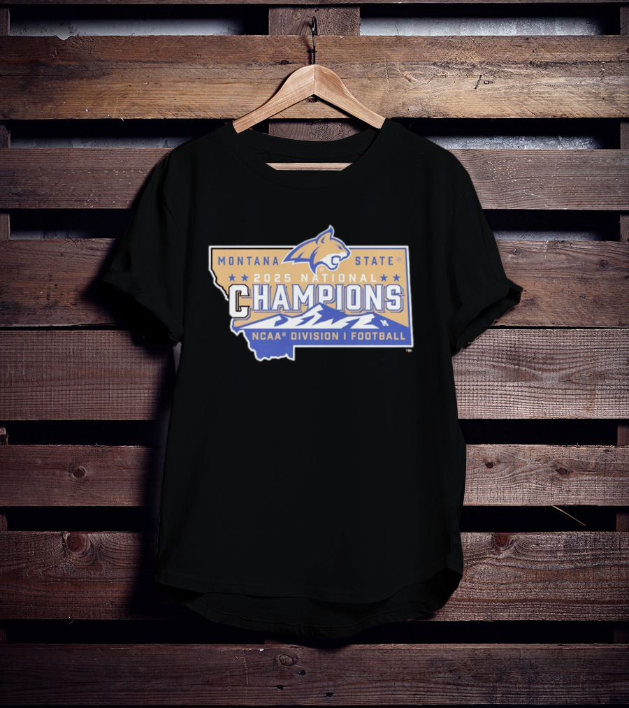Montana State Bobcats 2025 National Champions NCAA Division I Football T-Shirt