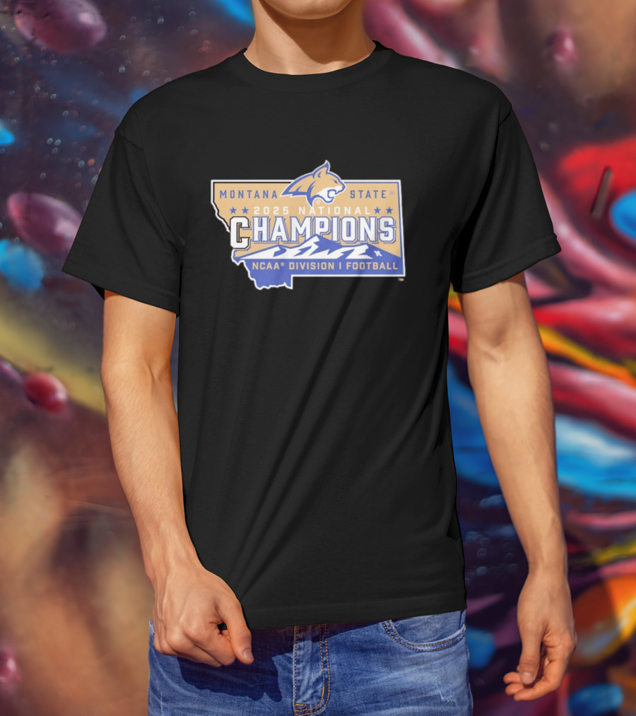 Montana State Bobcats 2025 National Champions NCAA Division I Football T-Shirt
