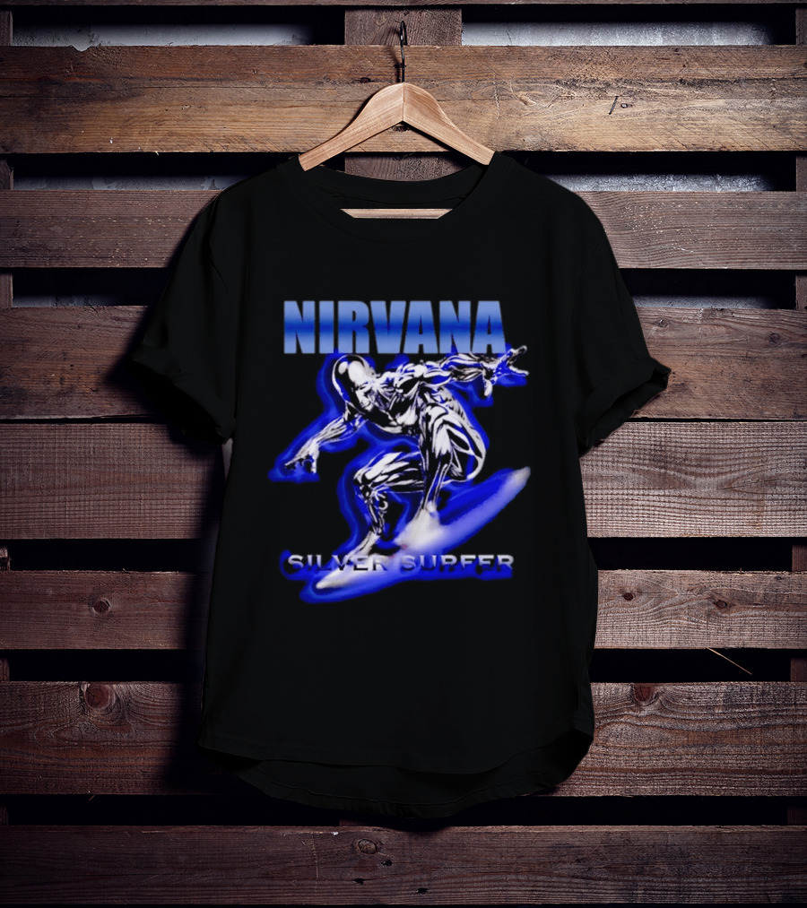 Nirvana Silver Surfer Marvel Comic Fusion T-Shirt