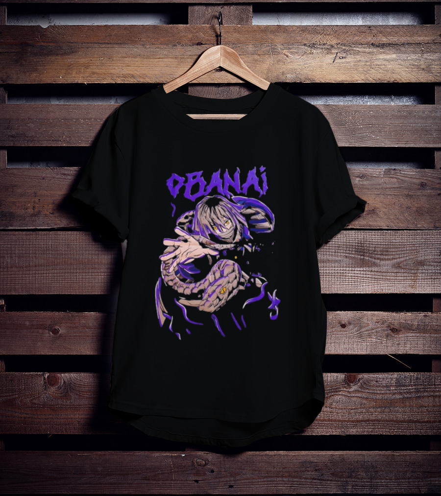 Obanai Iguro Snake Illustration From Demon Slayer Kimetsu No Yaiba Anime T-Shirt
