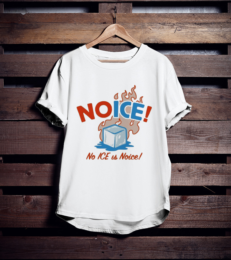 No ICE Noice Ice Cube Flame Fun Playful T-Shirt